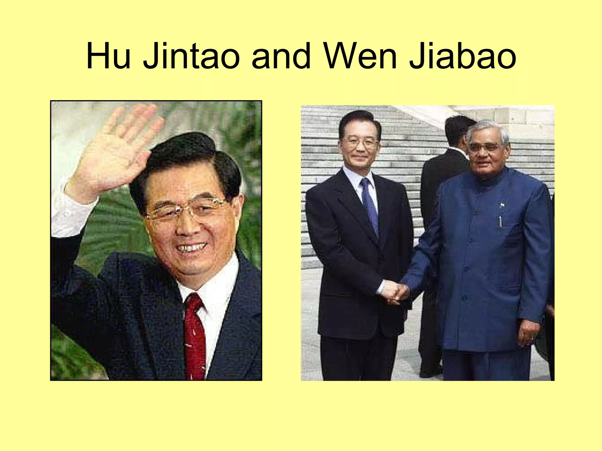Hu Jintao and Wen Jiabao 
