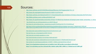 105 Sources:
 http://www.nytimes.com/2010/04/08/world/asia/08censor.html?pagewanted=1&_r=2
 http://www.rfa.org/english/news/china/rsf-01302013122750.html
 http://www.nytimes.com/interactive/2012/11/14/world/asia/the-new-members-of-chinas-ruling-body.html?ref=china
 http://biblio.juridicas.unam.mx/libros/5/2404/21.pdf
 http://www.cfr.org/china/media-censorship-china/p11515#cid=soc-facebook-at-backgrounder-media_censorship_in_china-1
  http://lbms03.cityu.edu.hk/theses/abt/phd-com-b39476108a.pdf
 http://www.sfu.ca/cmns/faculty/zhao_y/assets/documents/B10%20Zhao%20179-212%202004.pdf
 http://www.hrichina.org/sites/default/files/oldsite/fs/downloadables/pdf/downloadable-resources/a1_MediaControl1.2004.pdf
https://www.cia.gov/library/center-for-the-study-of-intelligence/csi-publications/books-and-monographs/the-chinese-media-more-autonomous-an
http://esjournals.org/journaloftechnology/archive/vol1no3/vol1no3_5.pdf
http://ipc.fmprc.gov.cn/eng/wgjzzhznx/fj/t541164.htm
http://www.biia.com/media-regulations-in-china
http://newchinamedia.com/about-ncm/chinese-media-approach/
http://www.elon.edu/docs/e-web/academics/communications/research/11WeatherbeeEJSpring10.pdf
http://scholar.lib.vt.edu/theses/available/etd-12102007-115829/unrestricted/XiChen1228.pdf
http://www.lepointinternational.com/en/politics/asia/487-media-censorship-in-china.html
http://www.hrichina.org/sites/default/files/oldsite/pdfs/CRF.1.2004/a1_MediaControl1.2004.pdf
 
