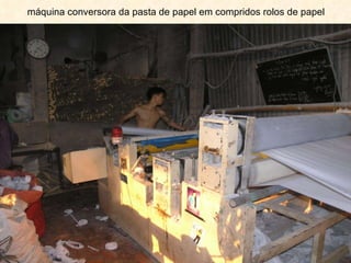 máquina conversora da pasta de papel em compridos rolos de papel 