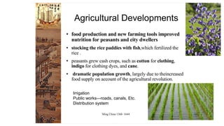 Irrigation 
Public works—roads, canals, Etc. 
Distribution system 
 