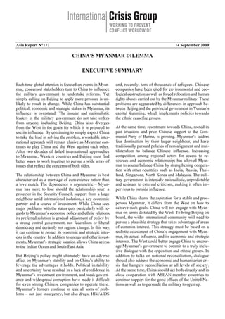 CHINA IN MYANMAR(BURMA) FOR ARMS-LOGGING-DAM-COPPER-JADE etcs-PART TWO