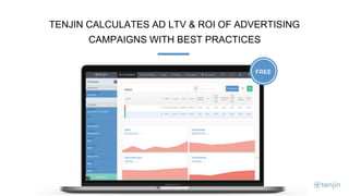 FREE
TENJIN CALCULATES AD LTV & ROI OF ADVERTISING
CAMPAIGNS WITH BEST PRACTICES
 