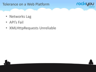 Fault ToleranceMultiple layers = multiple points of failureCan’t reduce points of failureDesign for failures on all levelsFail Gracefully