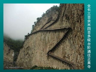 全长三百余米四百多级台阶通往正果寺   