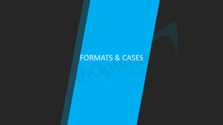 FORMATS & CASES
 