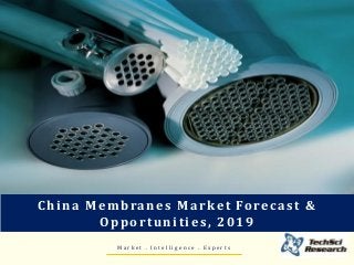China Membranes Market Forecast &
Opportunities, 2019
M a r k e t . I n t e l l i g e n c e . E x p e r t s
 
