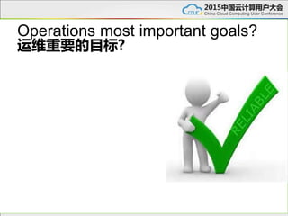Operations most important goals?
运维重要的目标?
 