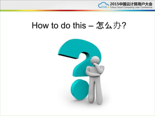 How to do this – 怎么办?
 