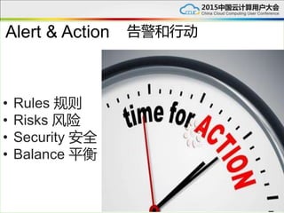 Alert & Action
• Rules 规则
• Risks 风险
• Security 安全
• Balance 平衡
告警和行动
 