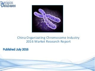 Published :July 2016
China Organizating Chromosome Industry
2016 Market Research Report
 