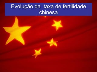 Evolução da  taxa de fertilidade chinesa 