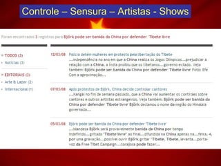 Controle – Sensura – Artistas - Shows 