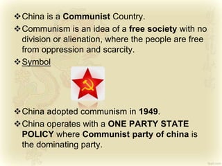 China presentation final section 1 | PPTX