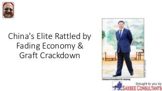 China's Elite Rattled by
Fading Economy &
Graft Crackdown
 