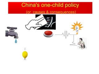 China's one-child policy
 (or causes & consequences)
 