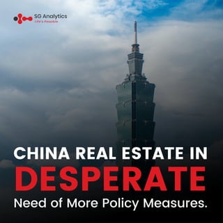CHINA REAL ESTATE IN
DESPERATE
Need of More Policy Measures.
 