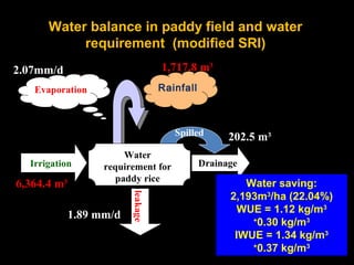 • Water limitations threaten the sustainability of
  irrigated rice systems in many countries.
• Rice offers great potenti...