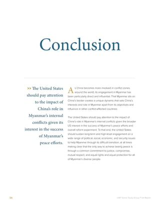 CHINA'S ROLE IN MYANMAR'S INTERNAL CONFLICTS | PDF