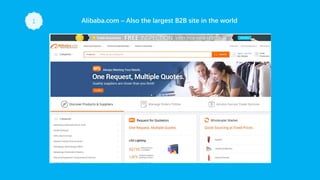 Alibaba.com – Also the largest B2B site in the world1
 