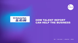 HOW TALENT REPORT
CAN HELP THE BUSINESS
 