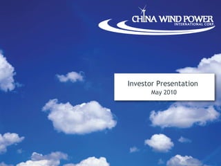 Investor Presentation  May 2010 