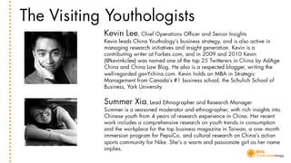 China Youthology US Tour 2011 Presentation Samples