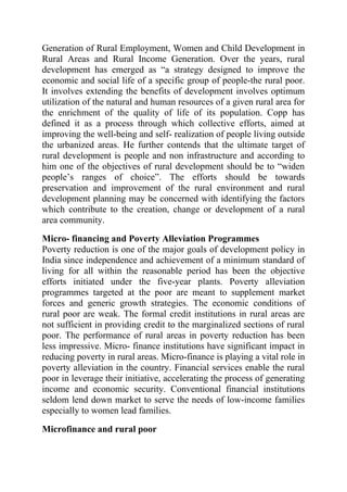 Management of Micro-Credit and Self-Help Groups (SHGs) for Rural ...