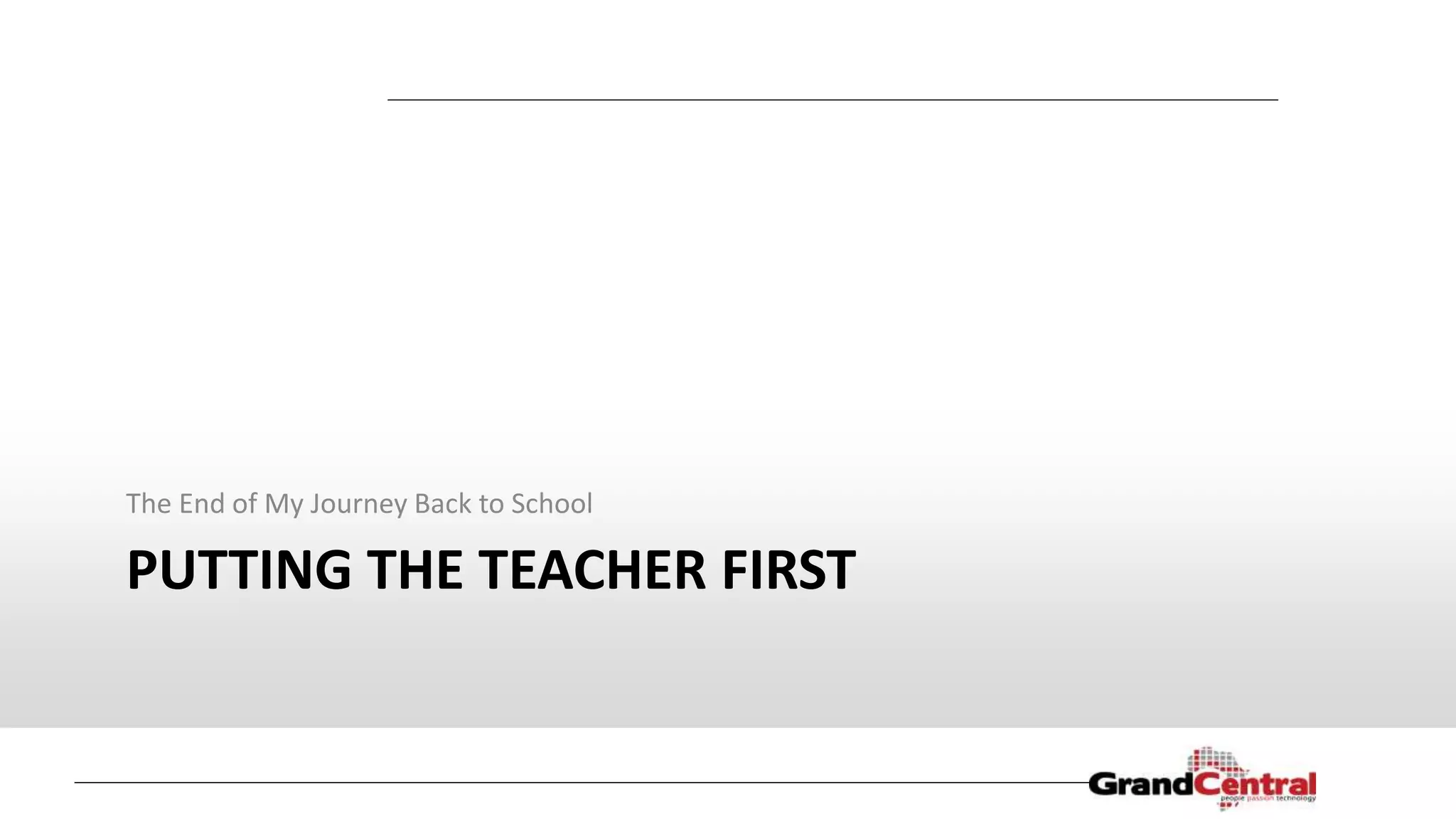 PUTTING THE TEACHER FIRST
The End of My Journey Back to School
 