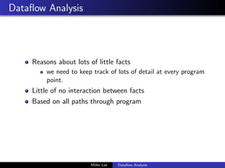 Dataflow Analysis | PDF