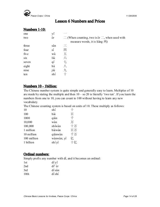 Basic Chinese Mandarin Language Course Basic Chinese Mandarin Language Course