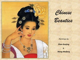 Chinese Beauties Paintings by Zhao Guojing & Wang Meifang 