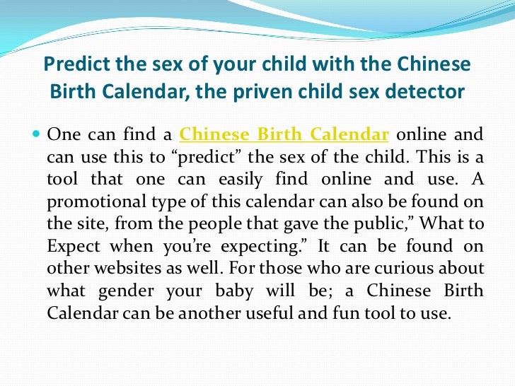 Chinese birth calendar
