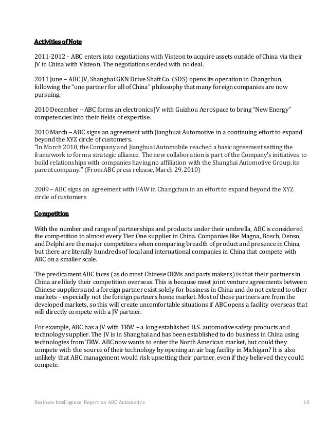 chinese company analysis sample report sample company analysis