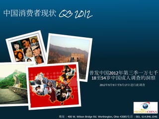 Chinese Consumer Update 2012 Q3 - Chinese