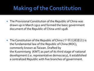 The Preamble mostly talks
about the history, culture,
the future goals, the efforts
made to make china a
democracy and th...
