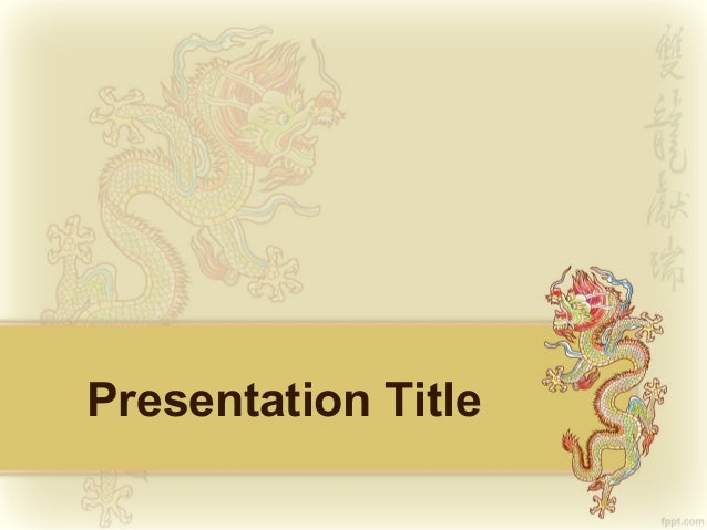 chinese dragon powerpoint background and ppt template