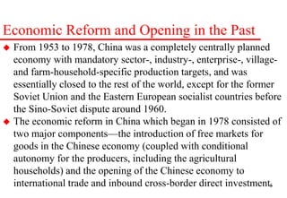 Soviet Refrom Chinese Economic Reform: Past, Present, Future by Prof. Lawrence Lau | PDF