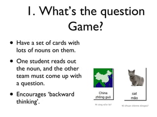 How to use games in the Chinese classroom