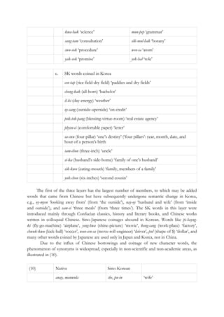 Chinese Impacts On The Korean Language | PDF
