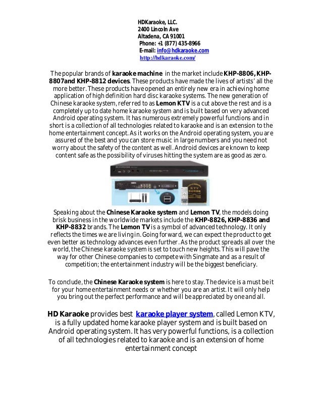 Chinese karaoke system