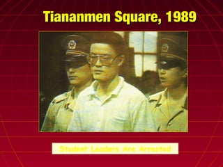 Tiananmen Square, 1989Tiananmen Square, 1989
Student Leaders Are Arrested
 