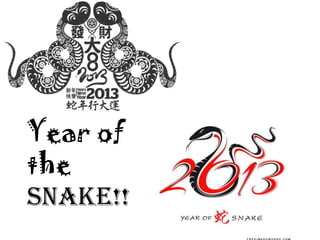 Year of
the
snake!!
 
