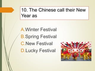 Chinese new year trivia game Chinese new year quiz