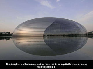 The daughter’s dilemma cannot be resolved in an equitable manner using traditional logic  