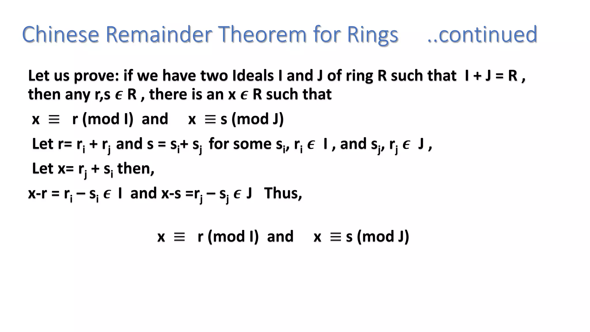 Chinese remainder theorem | PPT