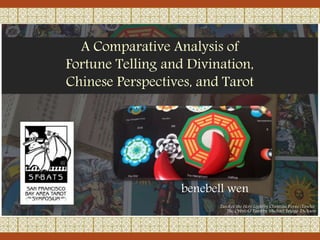 Tarot of the Holy Light by Christine Payne-Towler
A Comparative Analysis of
Fortune Telling and Divination,
Chinese Perspectives, and Tarot
benebell wen
The Orbifold Tarot by Michael Bridge-Dickson
 