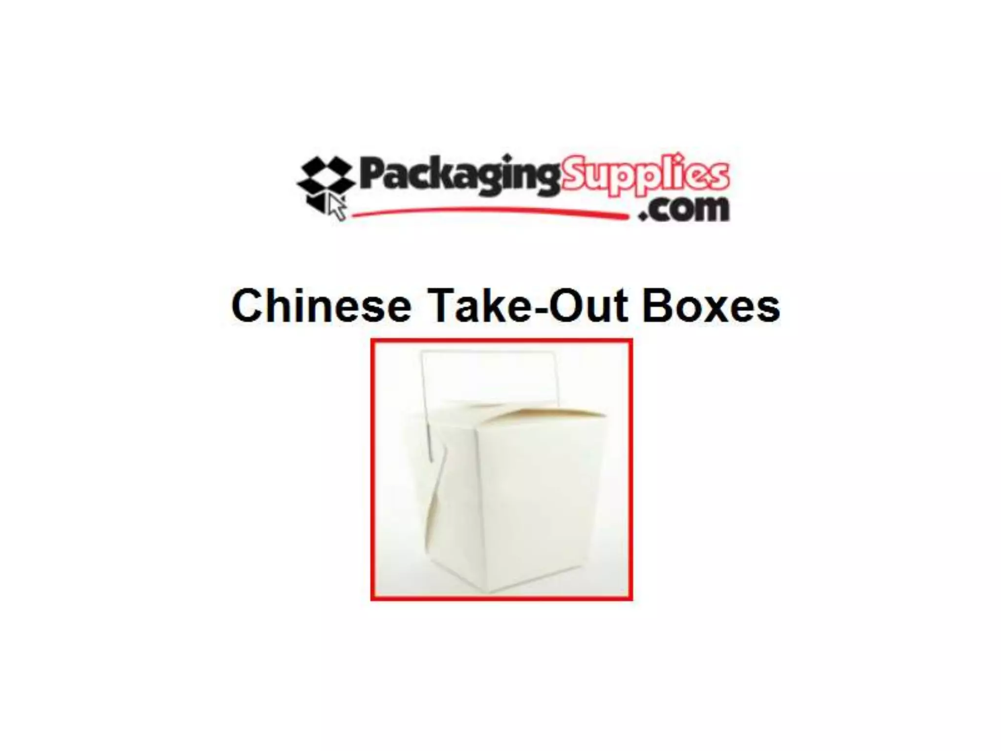 Chinese Take-out Boxes