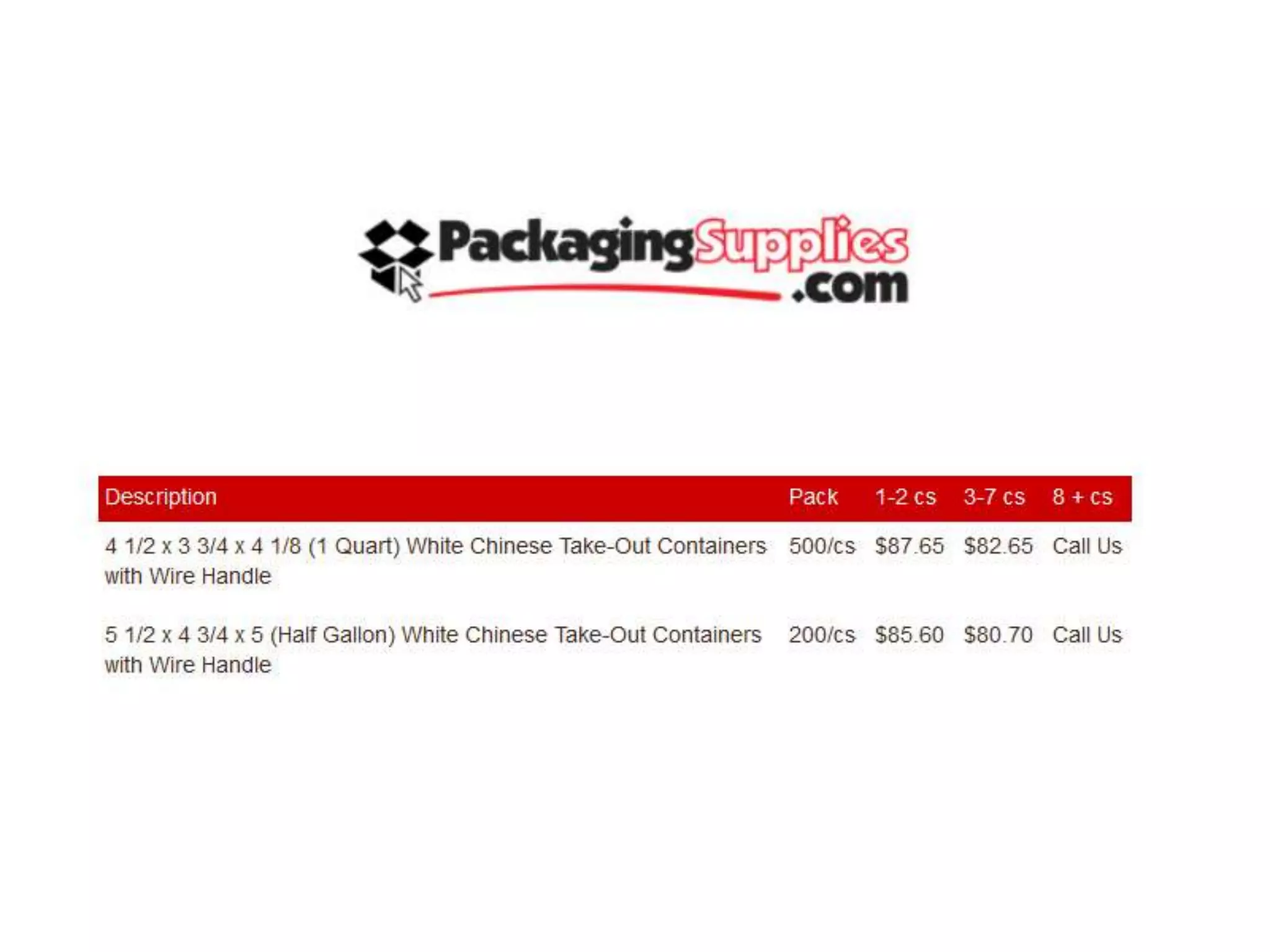 Chinese Take-out Boxes