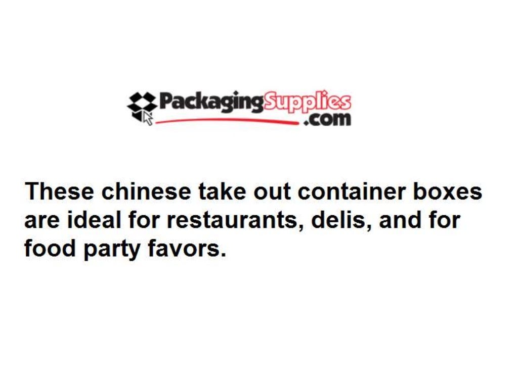 Chinese Takeout Boxes