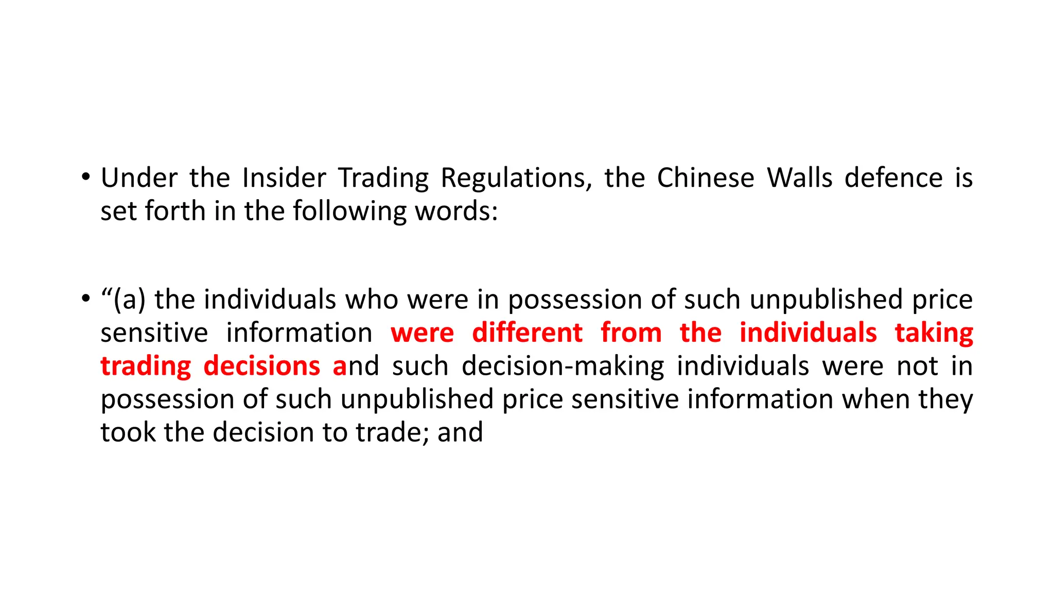 Chinese Wall in the securities industries | PDF